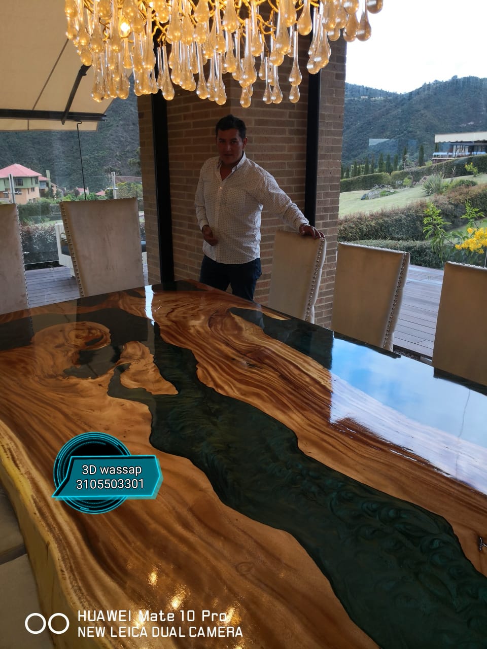 mesas de comedor madera y resina